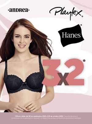 Catálogo ANDREA Playtex Lencería 2025 Ofertas 3x2