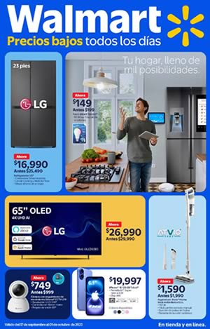 Folleto Walmart Ofertas Hogar y Tecnología - Septiembre 2025