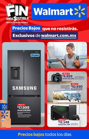 Folleto Walmart México El Fin Irresistible Nov 2025 (Exclusivo Online)