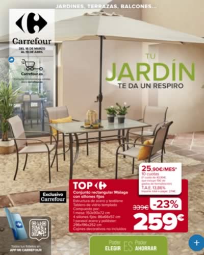 Carrefour Ofertas en Jardín, Piscinas, Barbacoas [Hasta el 19 de Abril 2023]