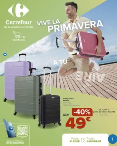 Carrefour Ofertas Hasta el 17 de Abril de 2023 [Maletas, Automóvil, Deporte, Televisores, Electro]