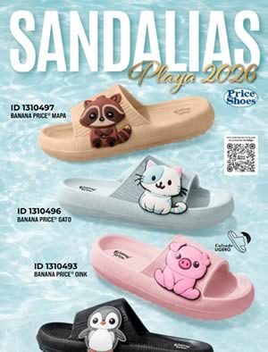 Catálogo PRICE SHOES Sandalias Playa 2026