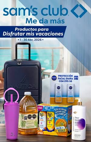 Cuponera Sam’s Club del 1 al 30 de Abril 2026