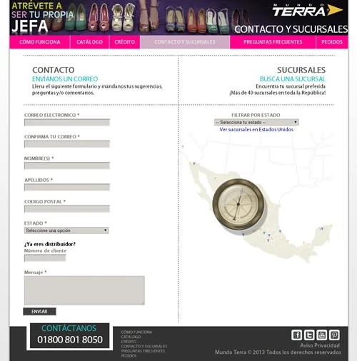 sucursales mundo terra mexico usa